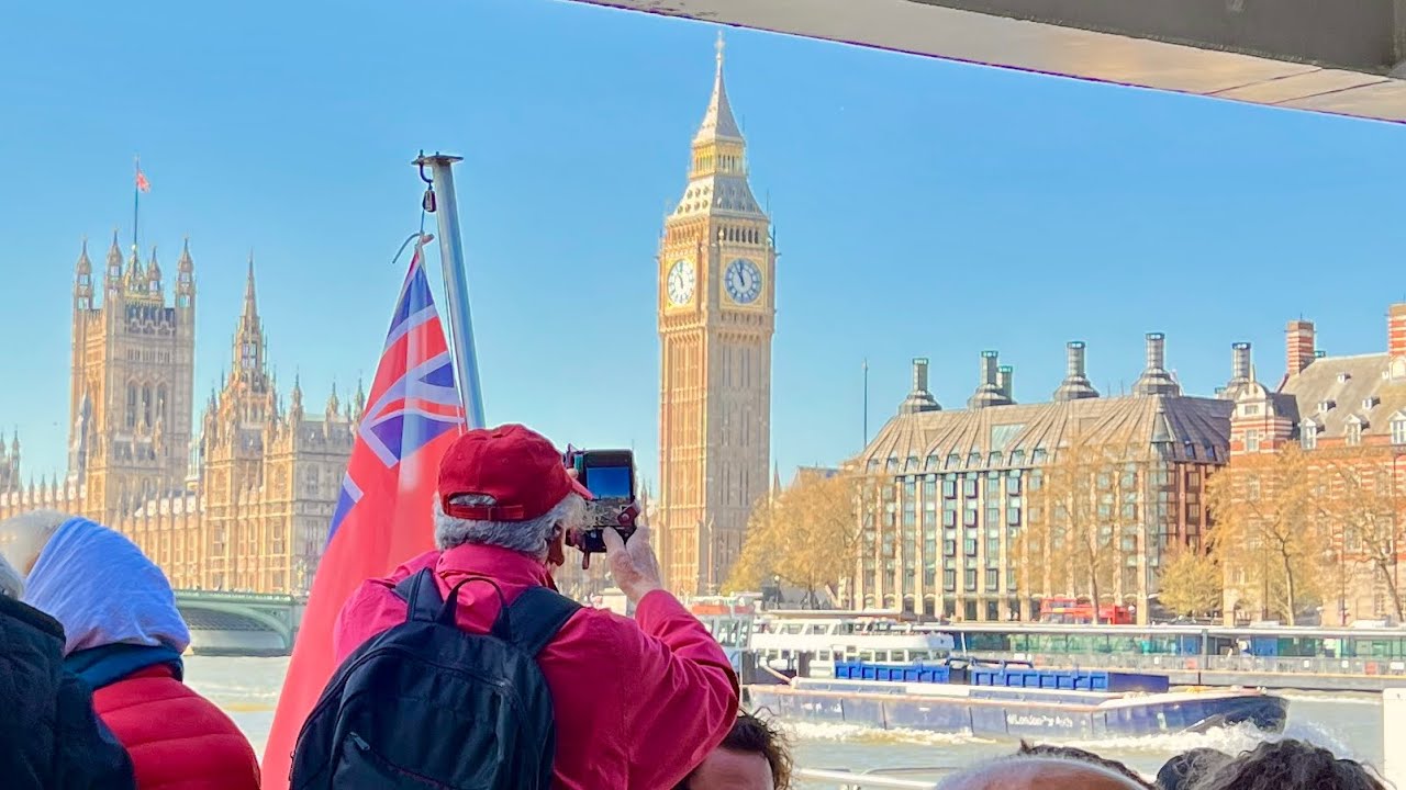 ✨LONDON Uber Boat Ride [4K] | Westminster Pier • Tower Bridge | Spring 2025