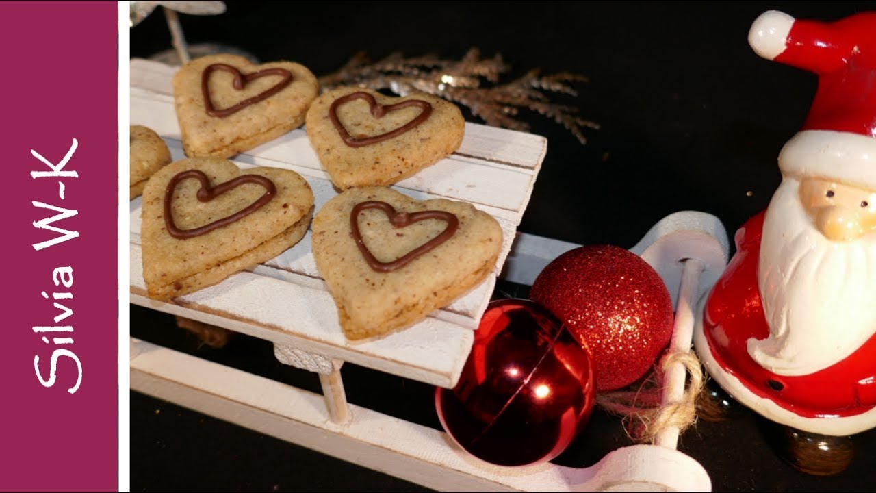 Nougat-Herzen / Weihnachtsplätzchen / Nougatherzen / Plätzchen