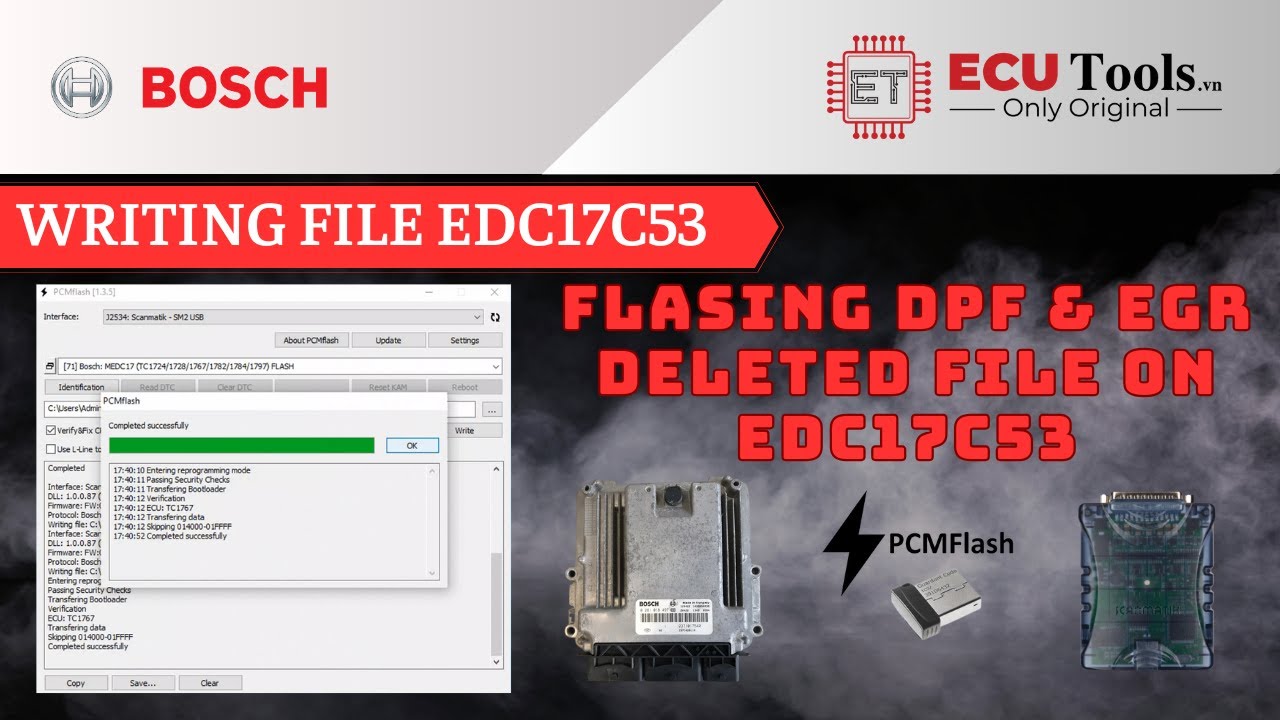 Read Flash & EEPROM Bosch EDC17C53 #ecutools #ecutoolvn #pcmflash