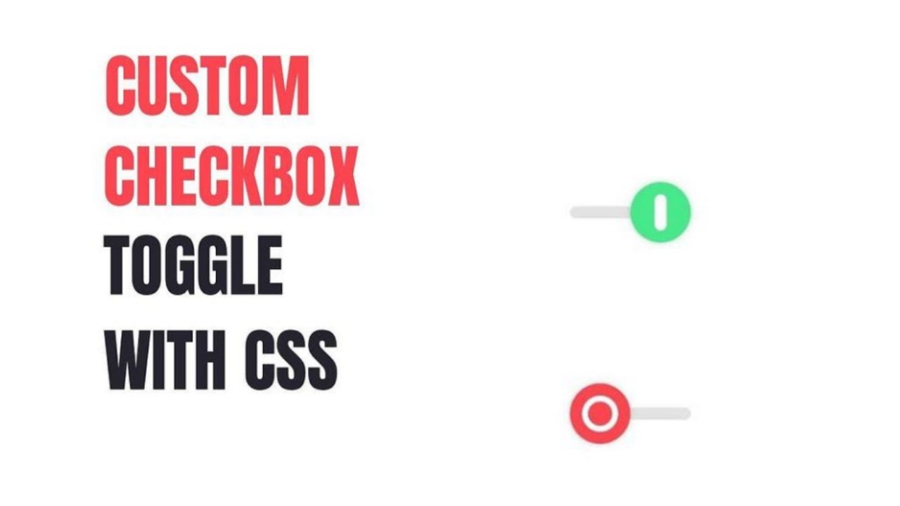CUSTOM CHECKBOX TOGGLE WITH CSS | Coding With Fun