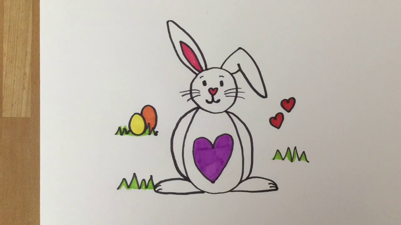 DIY Pasen tekenen: Makkelijke Paashaas tekenen 🐰🐣 How to draw an Easter Bunny?