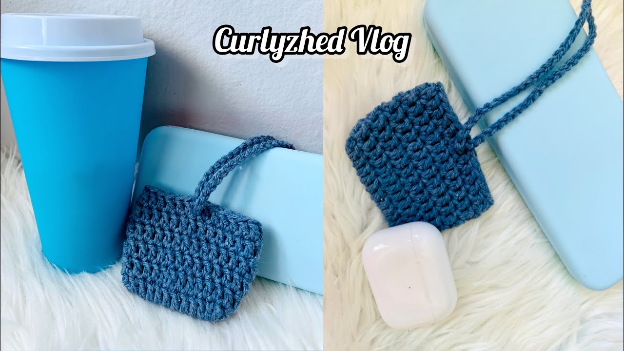 AirPods Pro Case Bag/ Pouch Crochet tutorial | How to crochet airpods case/bag for beginners#crochet