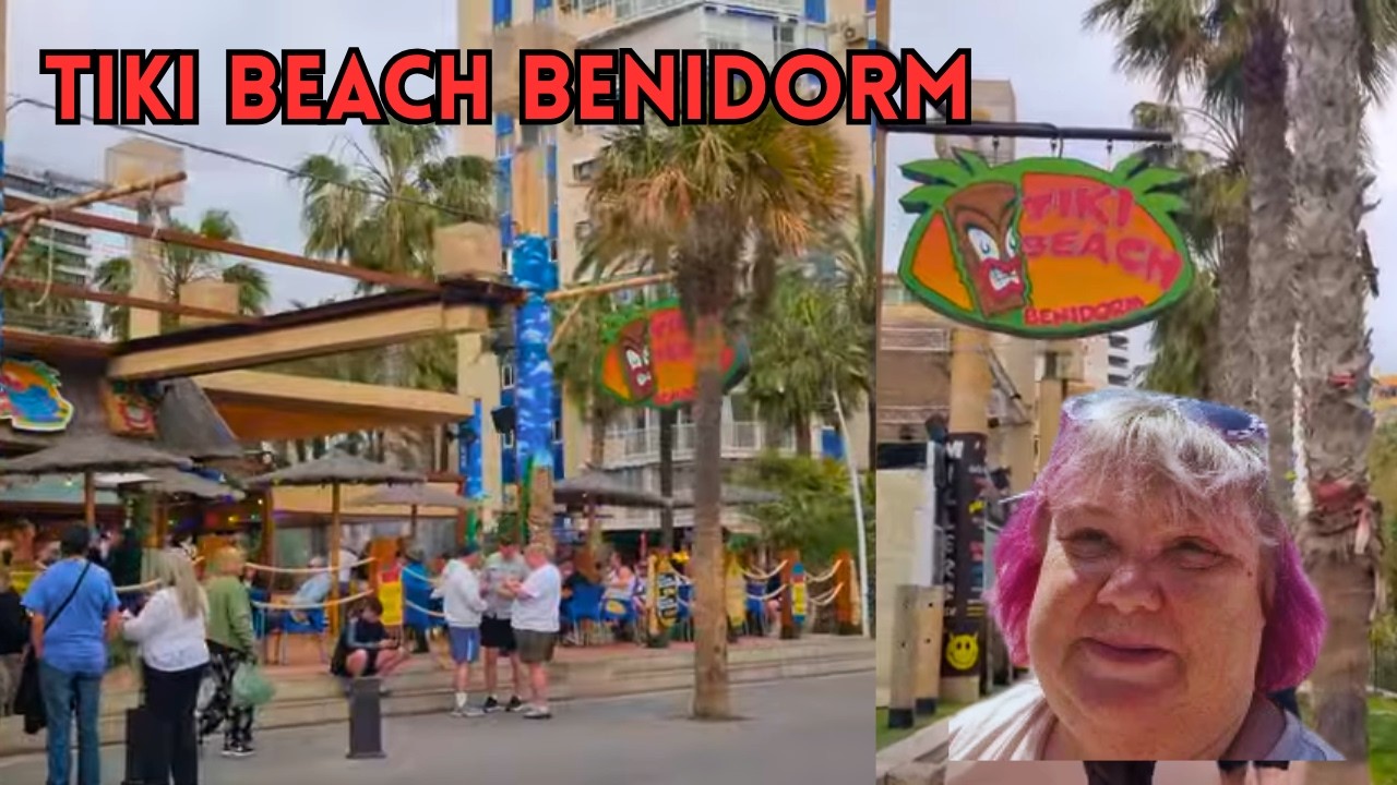 Benidorm Tiki Beach Bar Walk | Levante Seafront Costa Blanca #benidorm #tiki #levantebeach