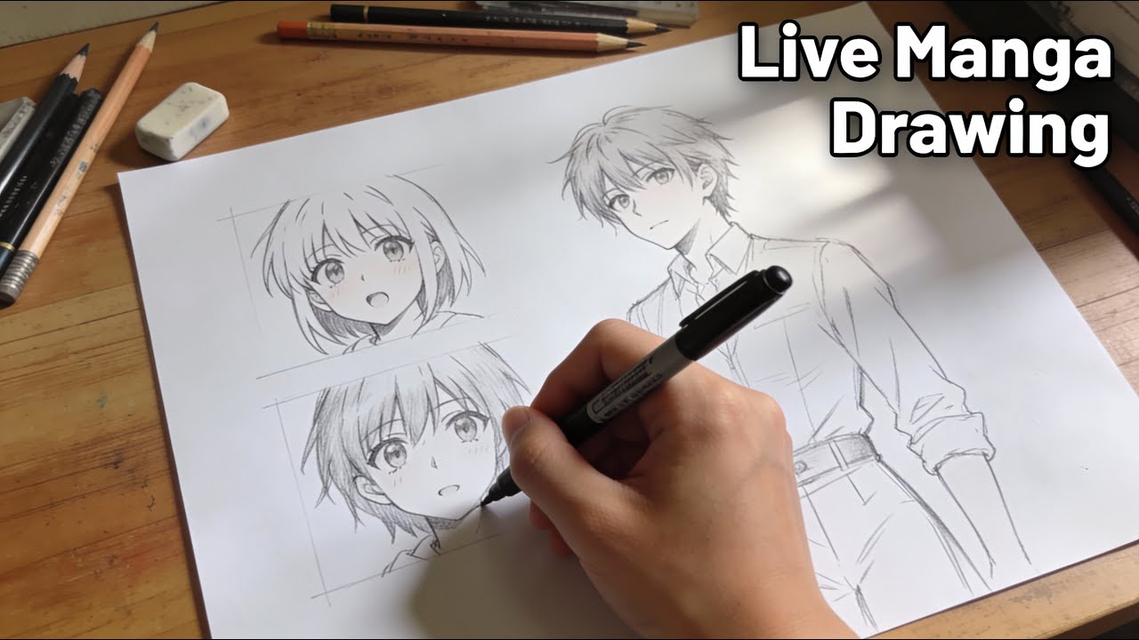 Live Manga Drawing ✏️ | Just Hanging Out & Sketching