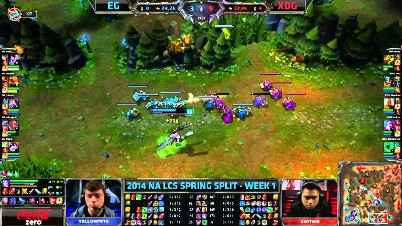 Evil Geniuses vs XDG  | NA LCS Spring 2014 | Week 1 Day 3 HD