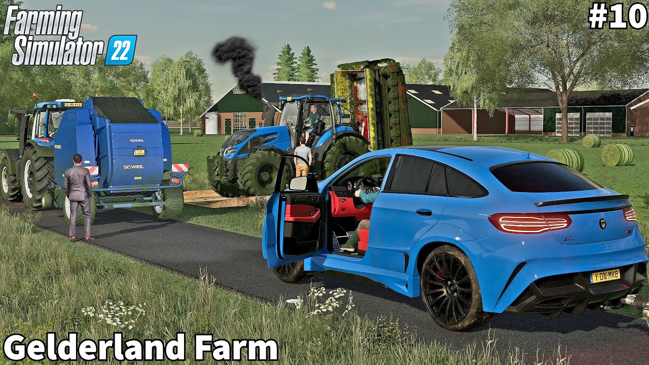 Caring for Cows and Making Hay Bales, Selling Milk │Gelderland│FS 22│Timelapse#10