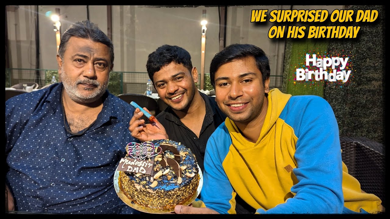 We arranged a surprise celebration for our father's birthday