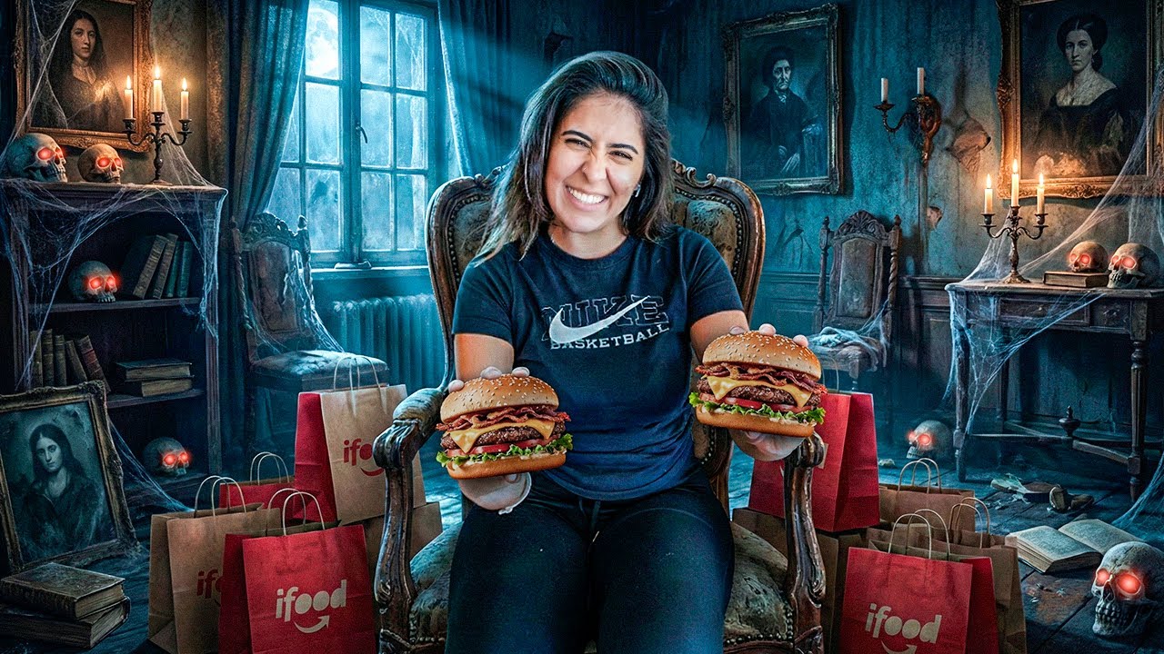 COMPREI LANCHE PRA TODOS NA SALA DO TERROR 😱