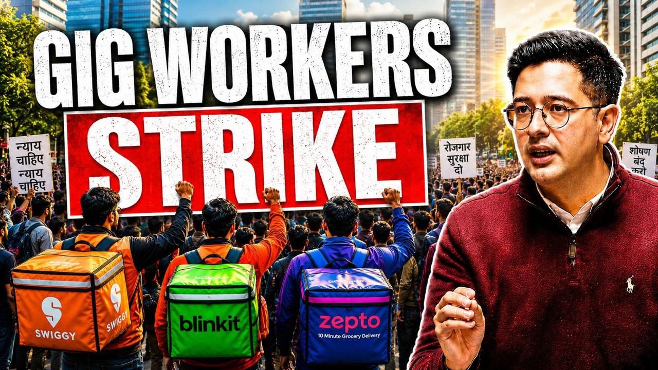 Raghav Chadha meets Blinkit-Swiggy-Zomato-Zepto delivery boys | Strike | Gig Workers | Expose |