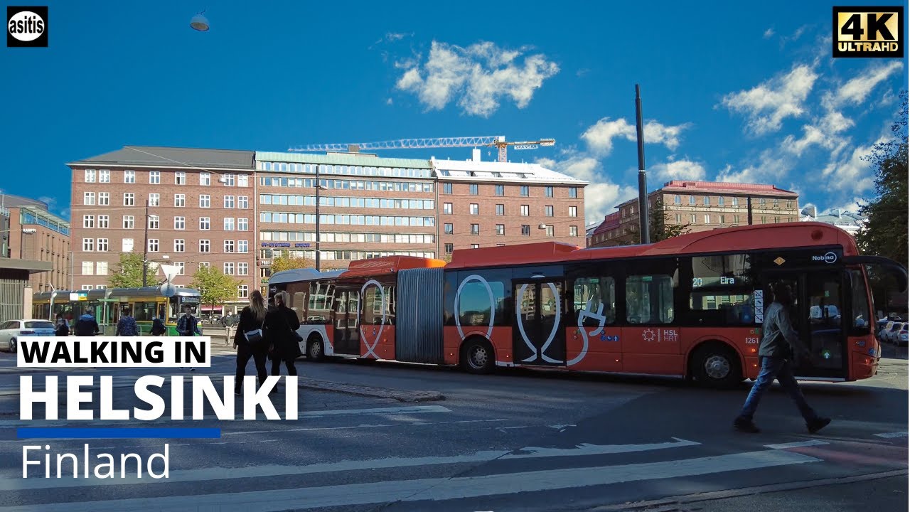 Walking in Helsinki Finland - Kamppi at Midday (10 Sep 2021)