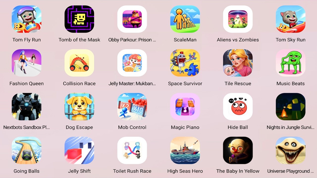 Roblox,Save The Doge Game,Stealth Master,Save The Fish, Save Prisoner,Survival Story,Bowmasters,....