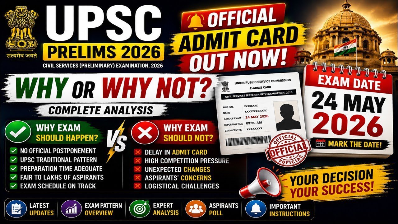 🔥Приглашение на предварительный экзамен UPSC 2026 || Предварительный экзамен UPSC CSE 2026