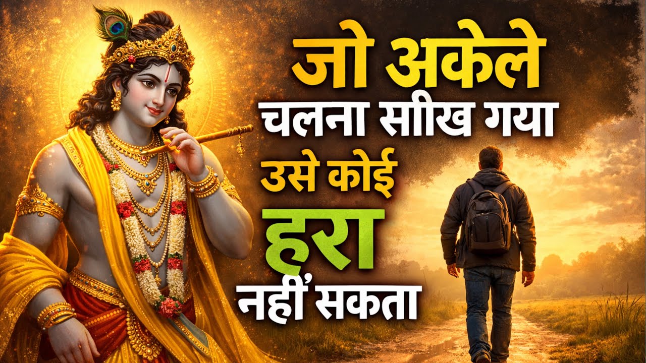 जो अकेले चलना सीख गया | उसे कोई हरा नहीं सकता | Shrimad Bhagwat Geeta Saar | Krishan Updesh