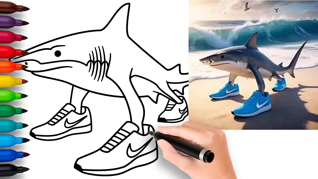 HOW TO DRAW TRALALERO TRALALA | Italian Brainrot Animals - Easy Step by Step Drawing