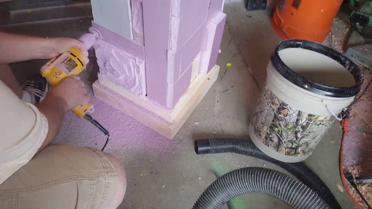 Carving Foam to look like Stone