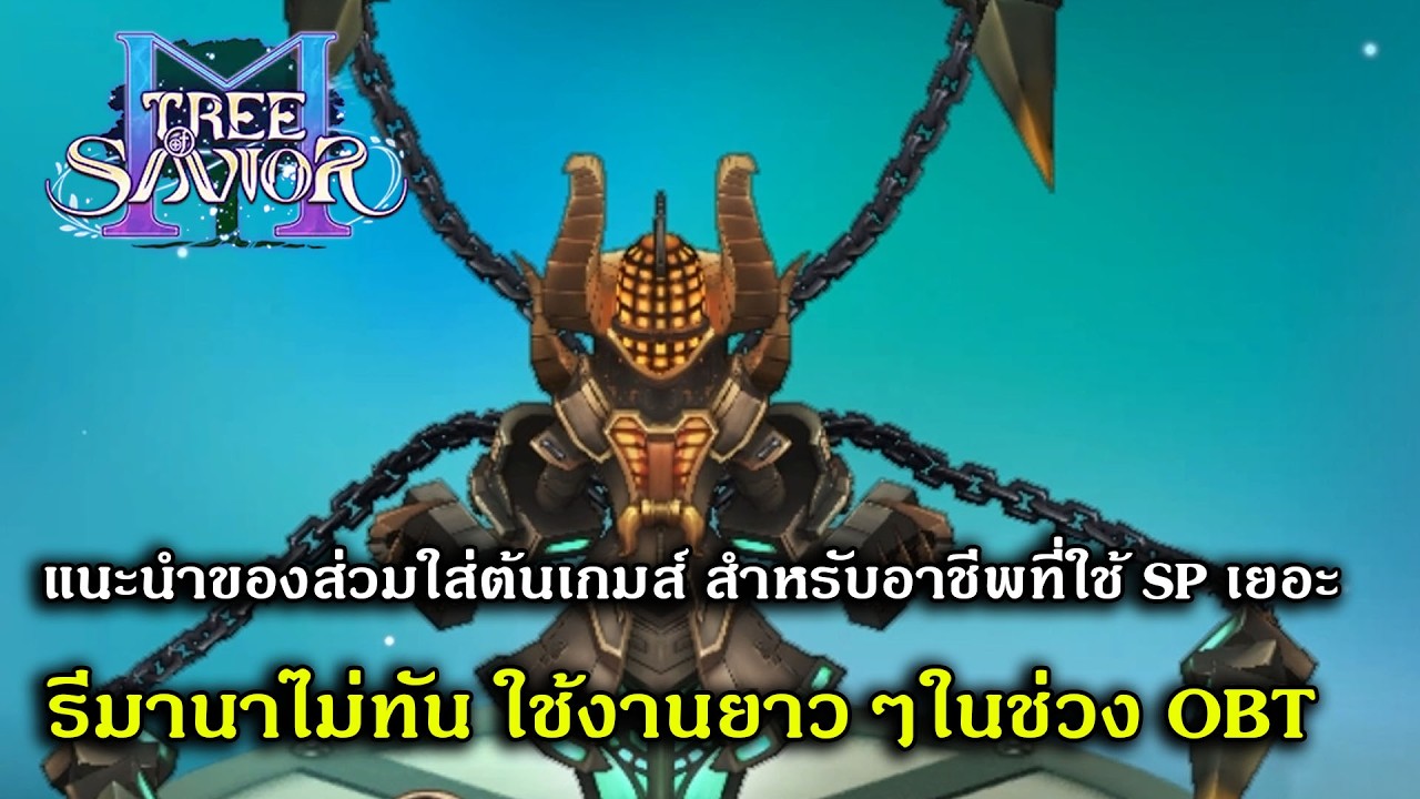แนะนำของส่วมใส่ต้นเกมส์ สำหรับอาชีพที่ใช้ SP เยอะ รีมานาไม่ทัน ใช้งานยาวๆในช่วง OBT | Tree Of Savior