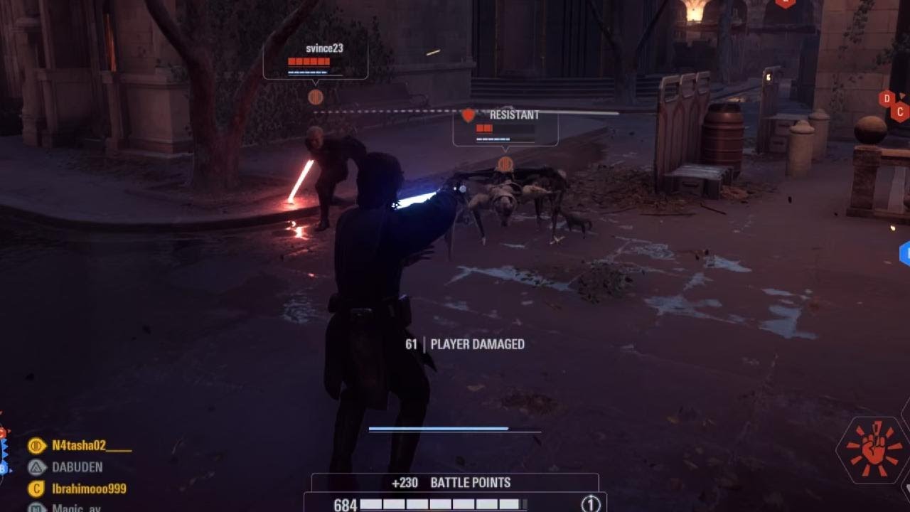 Anakin desperately tries to stay alive on Naboo