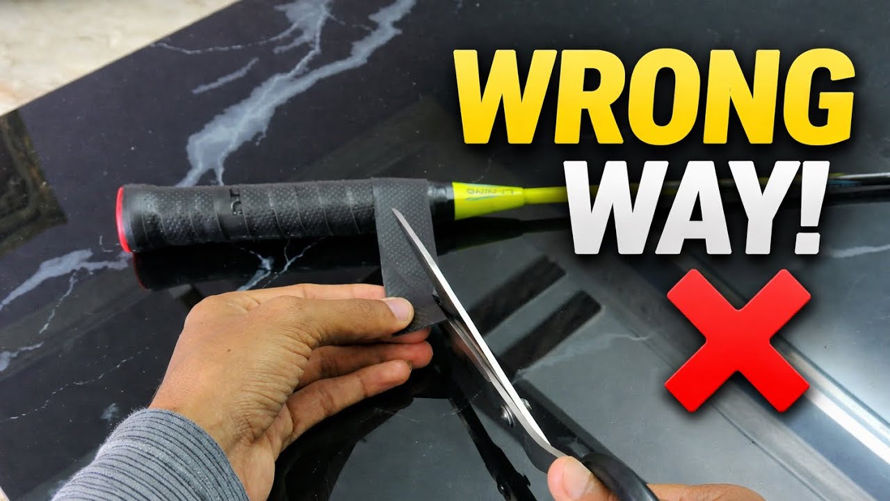How to wrap the badminton racket grip/Decathlon grip