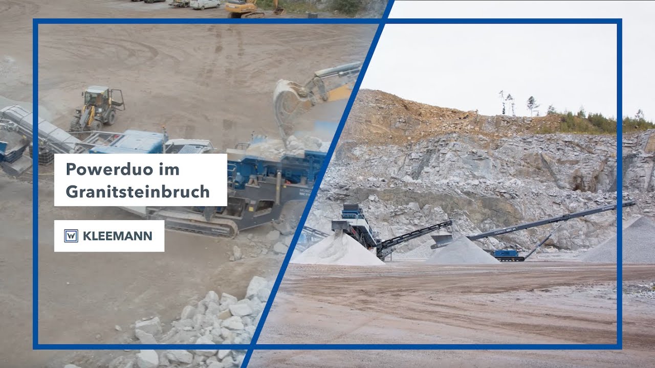 Im Granitsteinbruch mit Kleemann: MOBICAT MC 110(i) EVO2, MOBICONE MCO 90(i) EVO2 & MOBIBELT MBT24