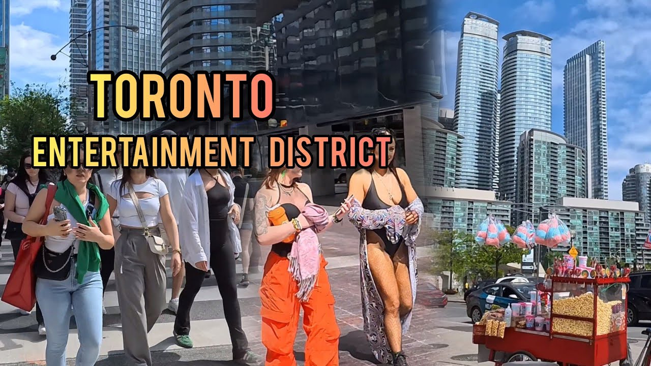 Toronto Downtown Walking Tour  Entertainment District Canada 🇨🇦 4K