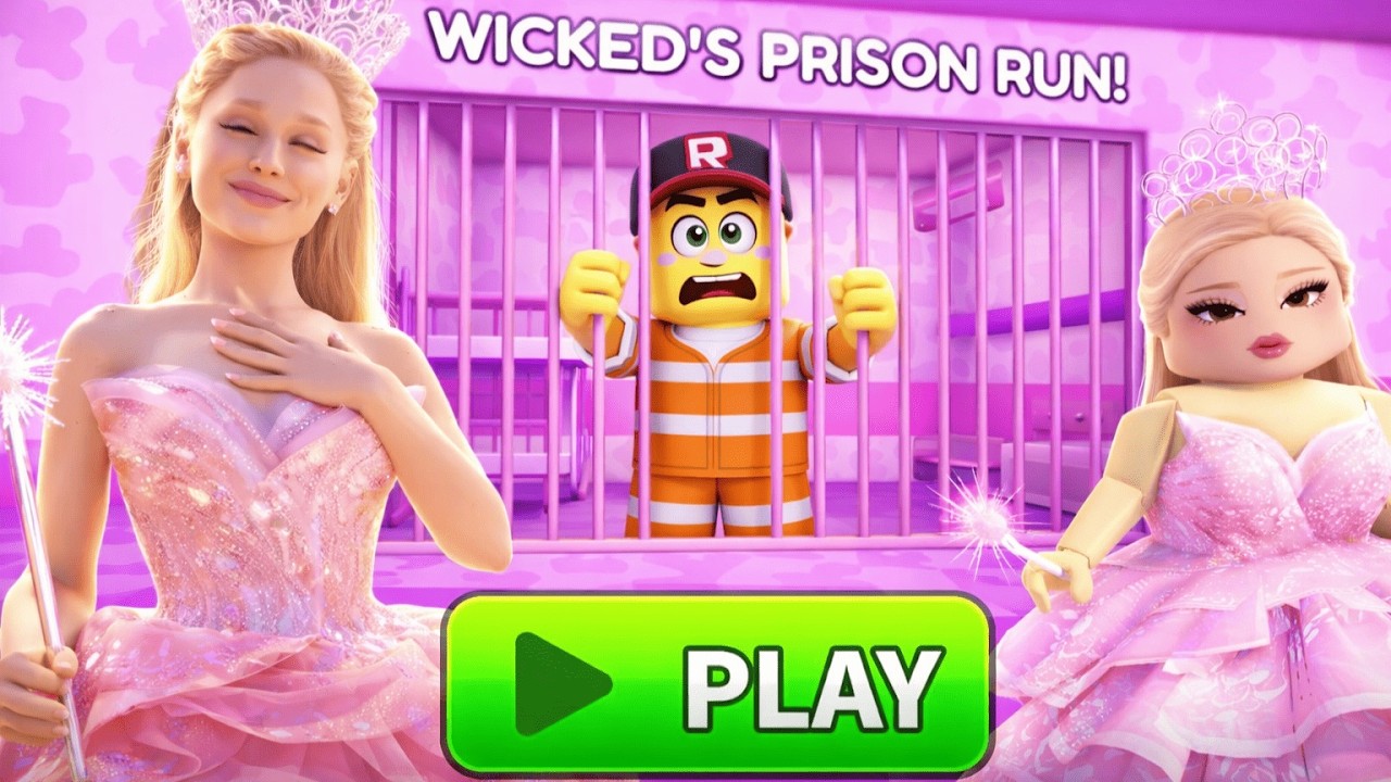 WICKED GLINDA PRISON RUN OBBY! 4K roblox! Gameplay Walkthrough No Death 4K #roblox #scaryobby