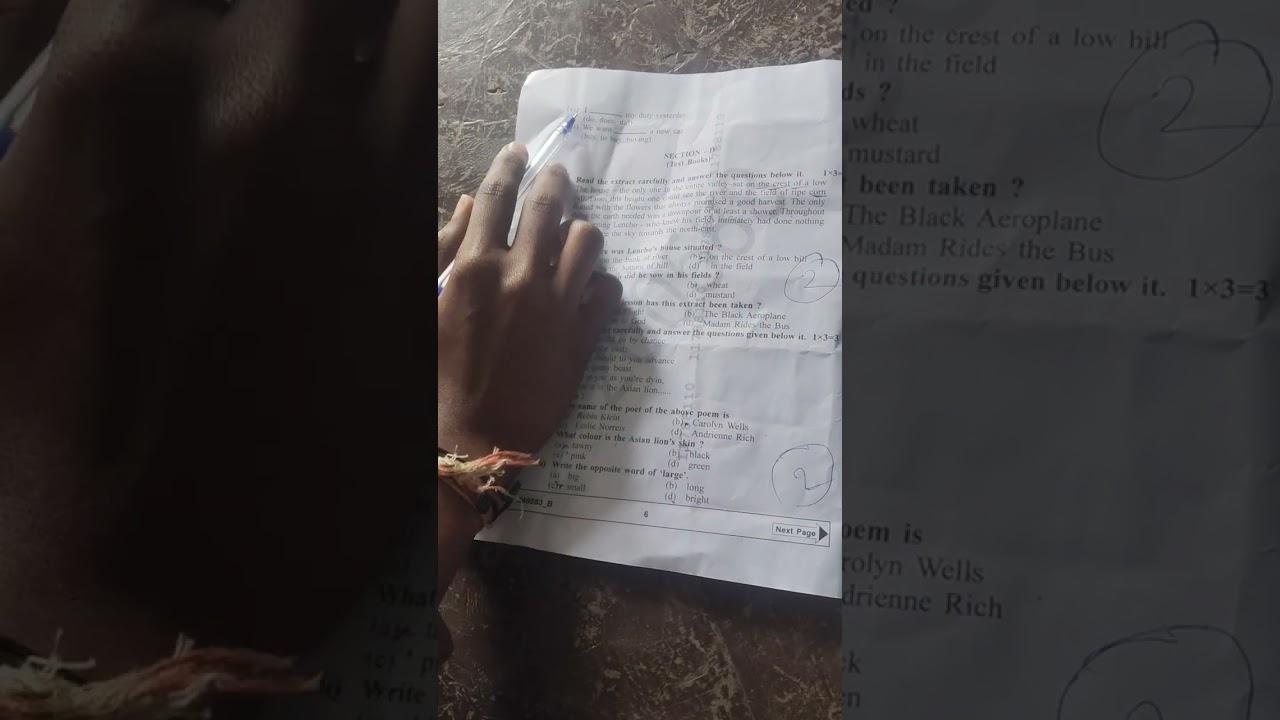2026 MP board paper English ka paper Mila Lo Uttar