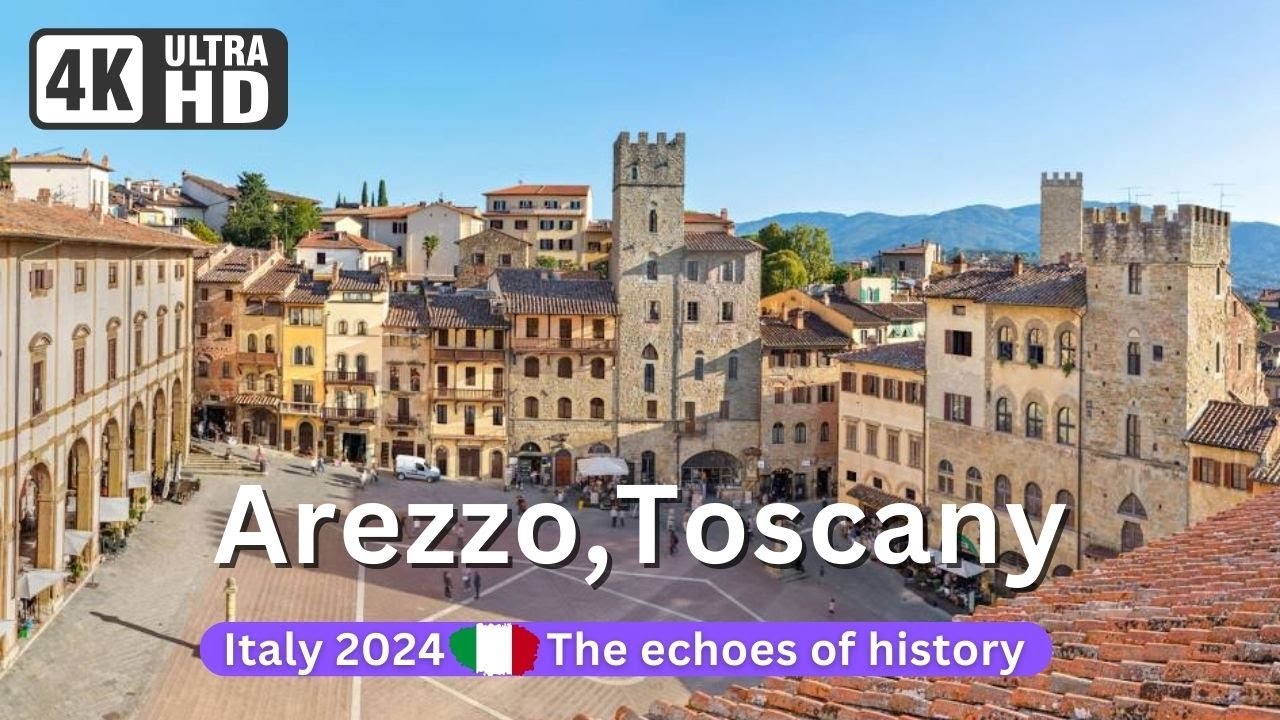 Arezzo (Toscany), Medieval Town Walking Tour, Italy Summer 4K | Streets Vibes 2024 | Walking Xavier