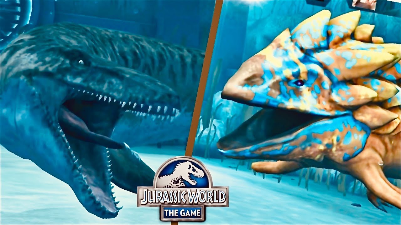 MOSASAURUS REBIRTHS VS LEEDSICHTHYS IN JW | JURASSIC WORLD - THE GAME