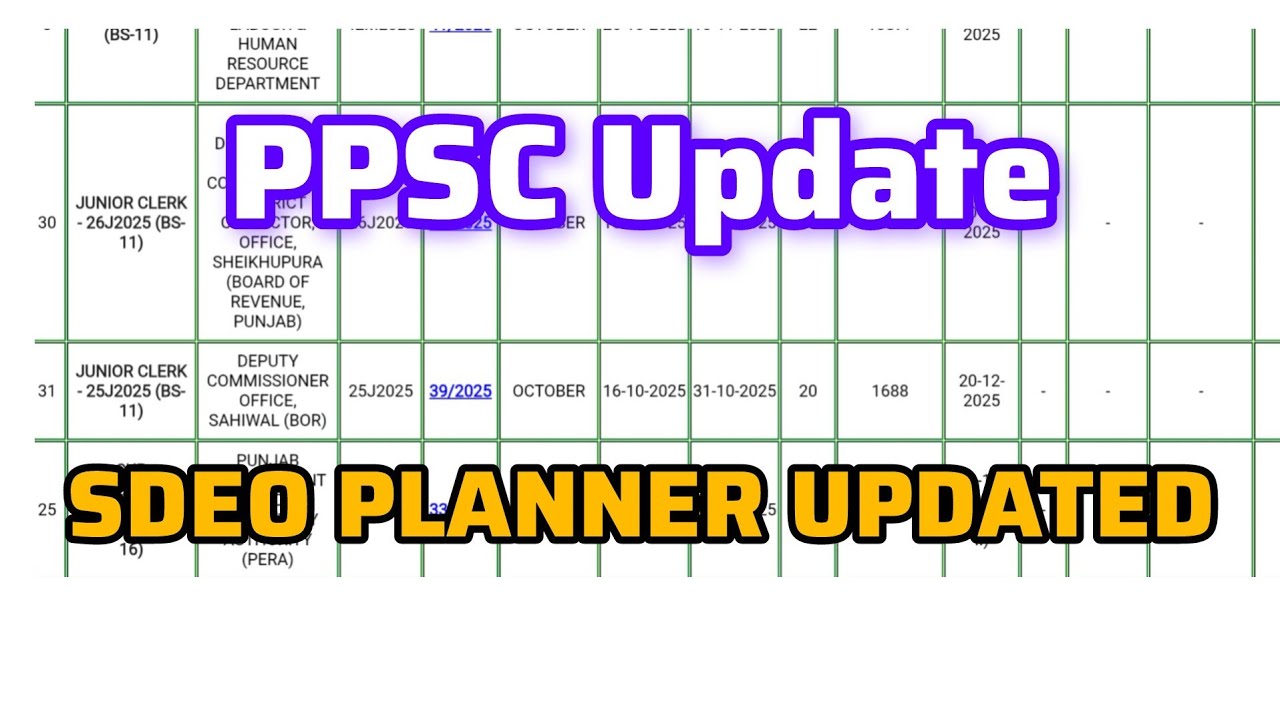 Great Update | PPSC Updated SDEO Pera Phase II Papers | Subdivisional enforcement officer Phase II