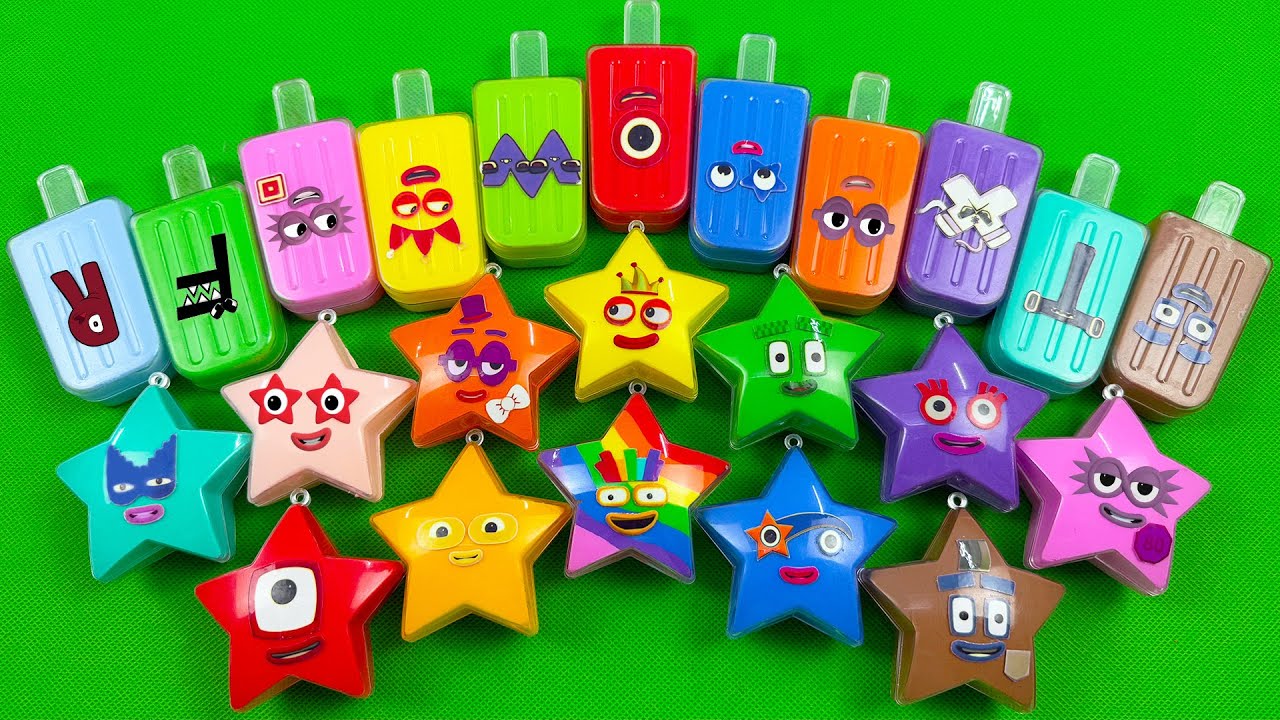 Numberblocks 🏳️‍🌈 Find Alphablocks in  Ice Cream & Star Slime Coloring! Satisfying Slime