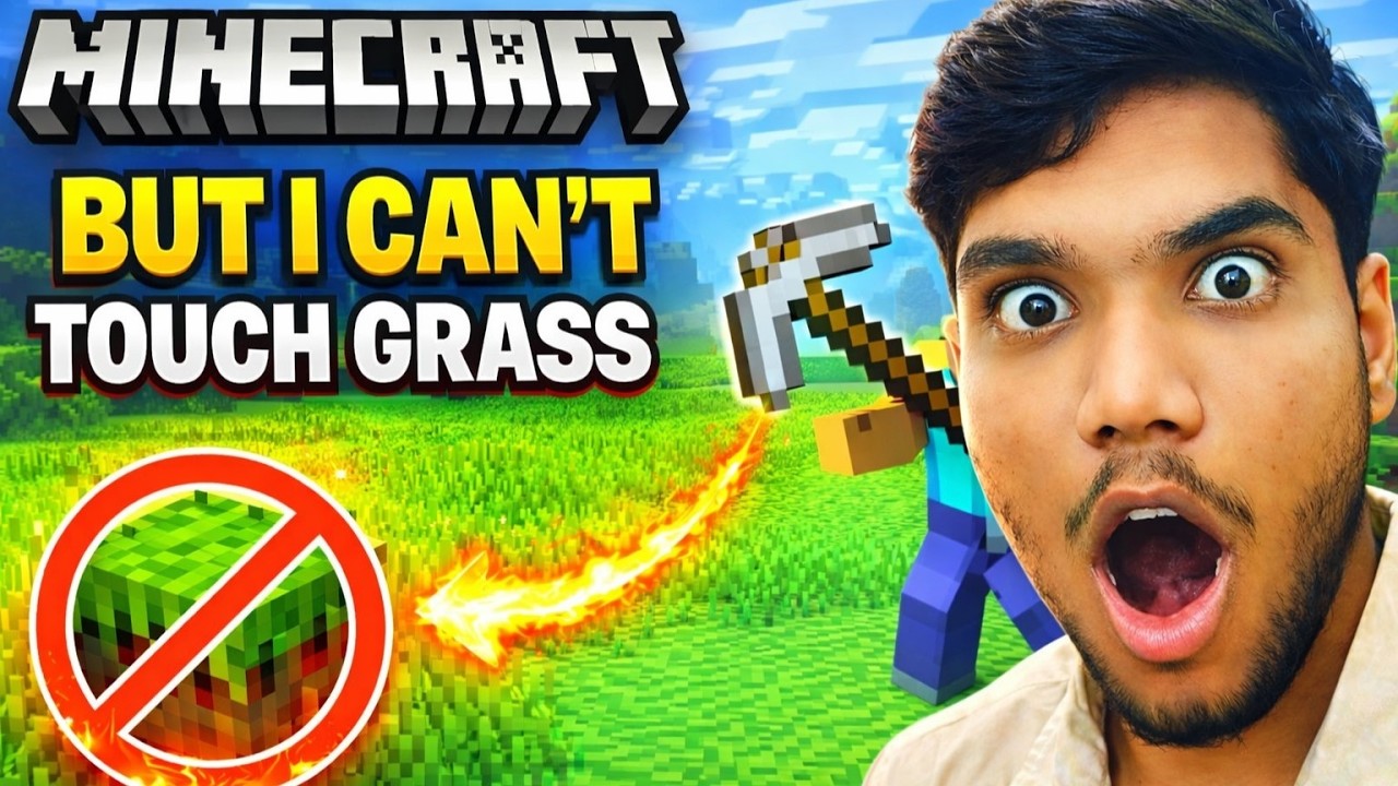 MINECRAFT, BUT I CAN'T TOUCH GRASS