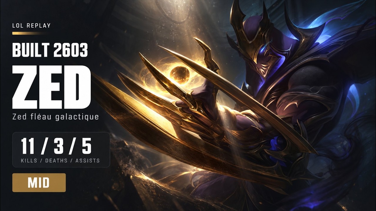 BUILT#2603 SHOWS WHY YOU SHOULD FEAR Zed! 11/3/5 | LoL Replay