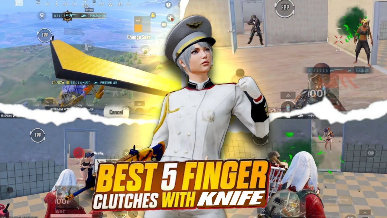 best 5 finger clutchs with knife #bgmi #apartmentfight #wmaxgaming #bixiop 