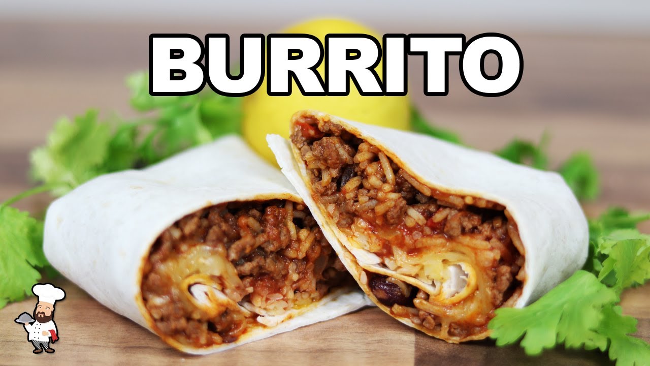 Beef and bean burrito