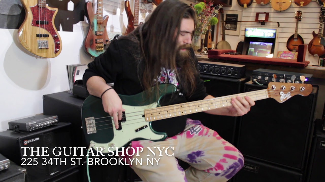 La Bella Olinto Green Sparkle with Low Tension Flats Played by Mitch Friedman at The Guitar Shop NYC