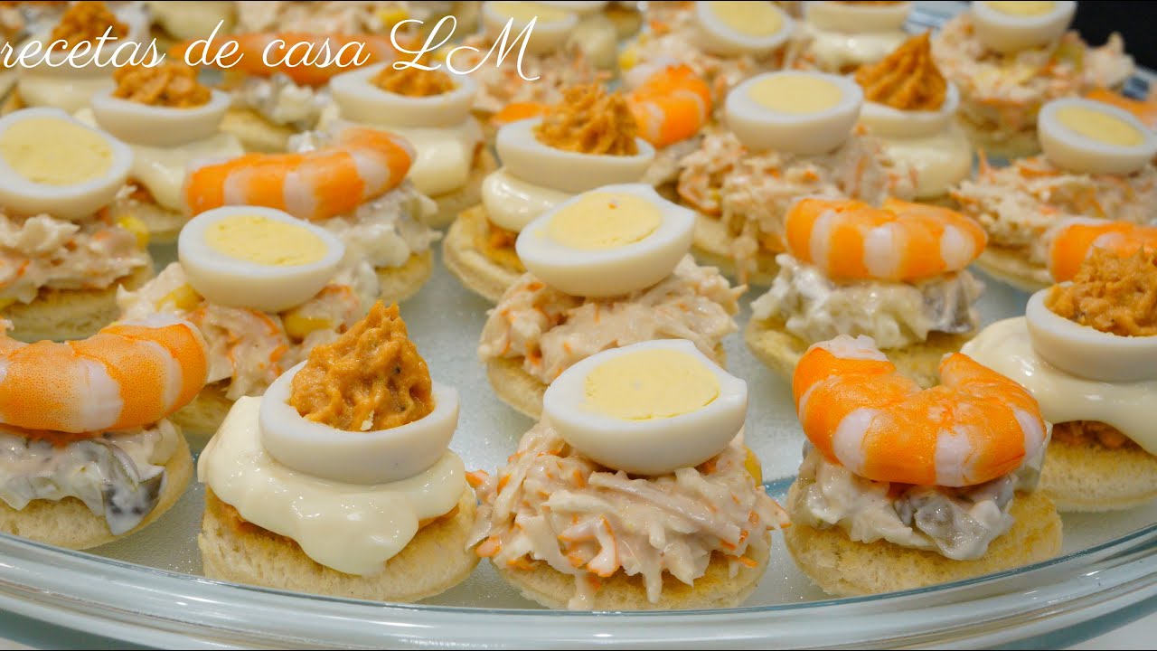 CANAPÉS FRÍOS PARA NAVIDAD FÁCILES Y RÁPIDOS / recetas de casa lm
