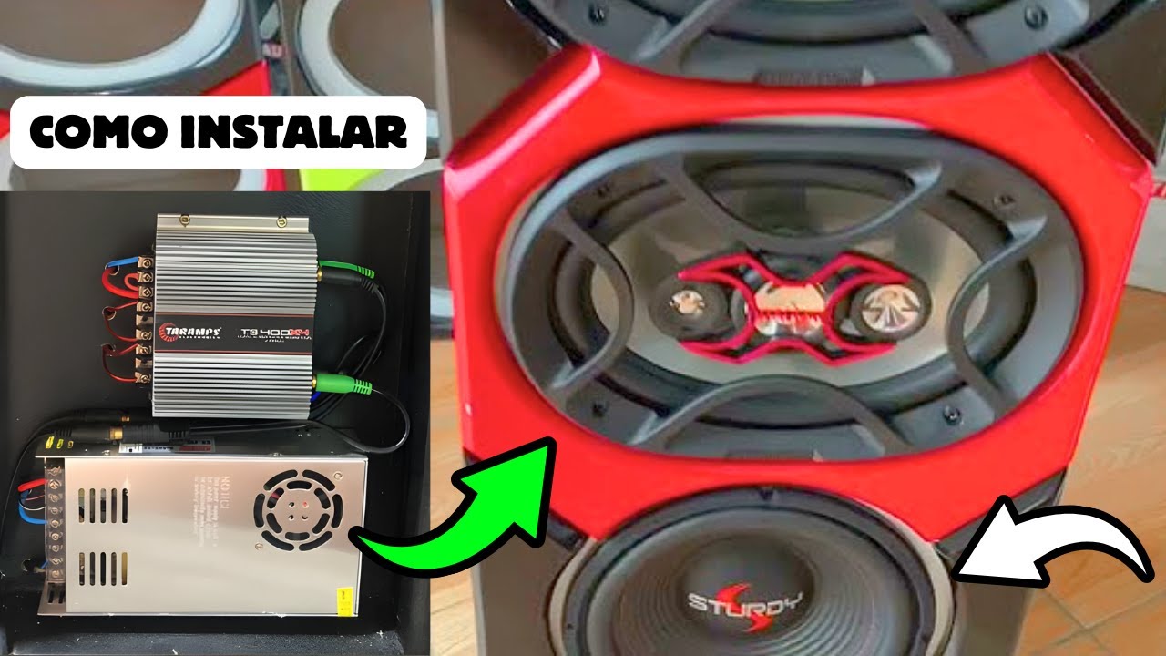 COMO FAZER LIGAÇÃO MODULO 4 CANAIS ts 400x4 + 1 SUB + PAR DE 6X9 - passo a passo
