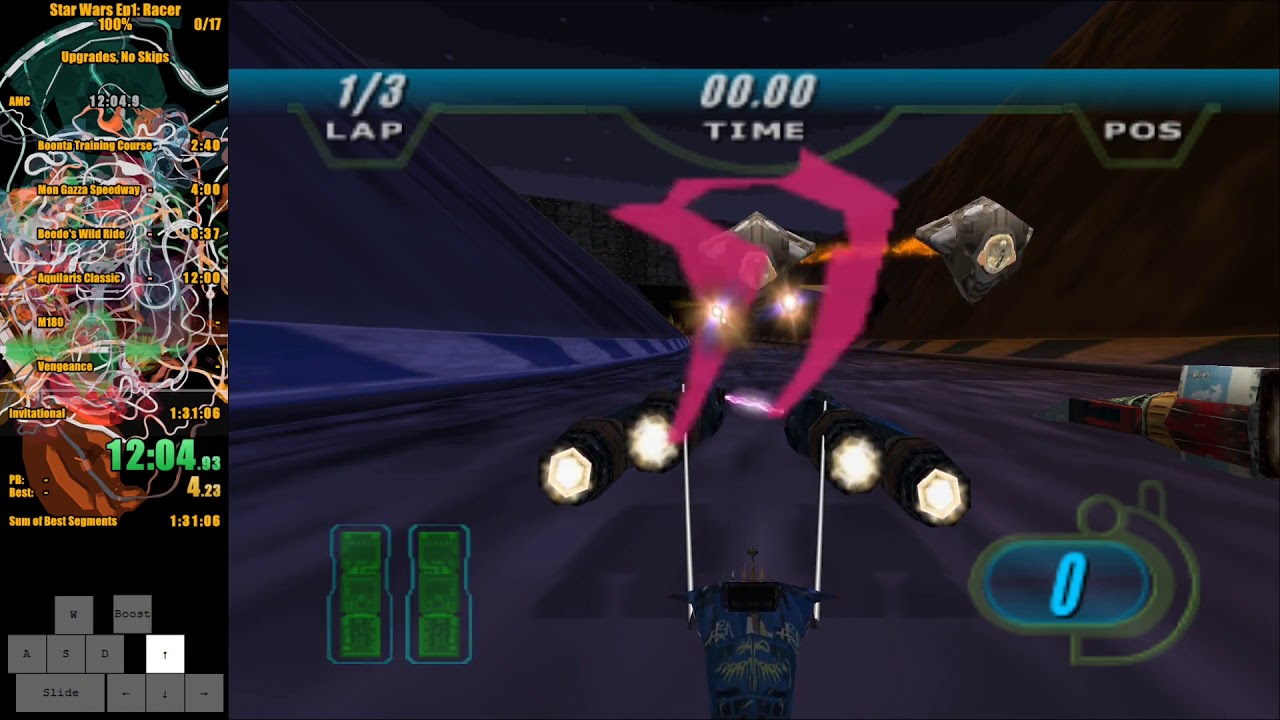 Star Wars: Episode 1 - Racer 100% Speedrun (Upgrades, No Skips) in 1:29:12 [World Record]