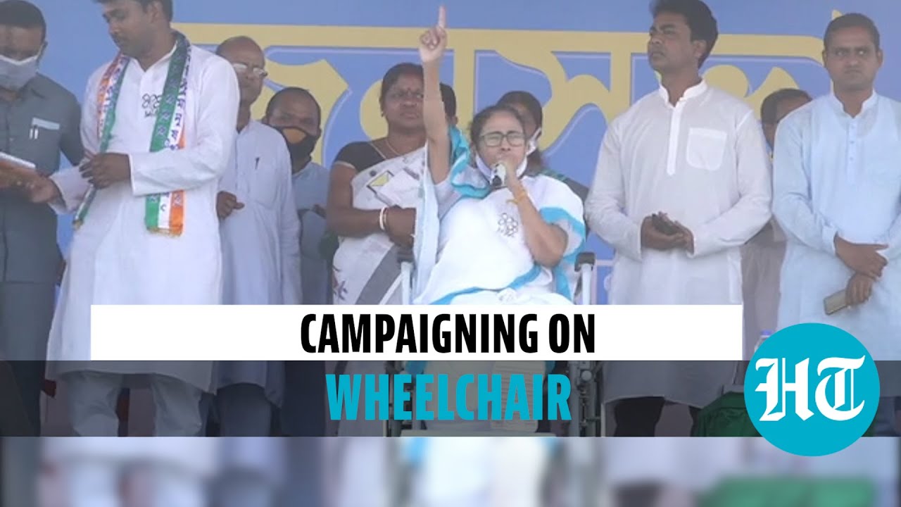 Watch: What Mamata Banerjee said on her leg injury in speech from wheelchair