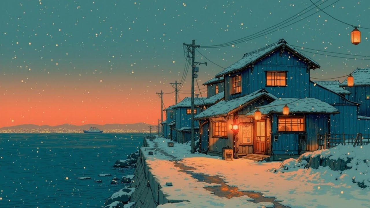 Японский Lo-fi Эмбиент 🏮 Винтажная Атмосфера Города и Расслабляющие Хип-Хоп Бит 🎶 Музыка для Учебы