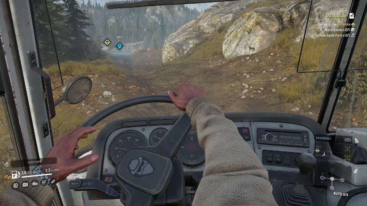 Snowrunner Rock slide Mission with the Bandit