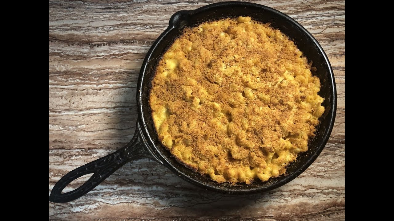 Macaroni and Cheese in a 19th Century Cast Iron Skillet