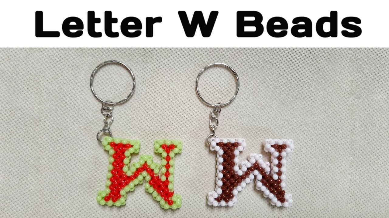 Tutorial Membuat Gantungan Kunci Manik Manik Huruf W // DIY// How to Make Keychain Letter W Beads
