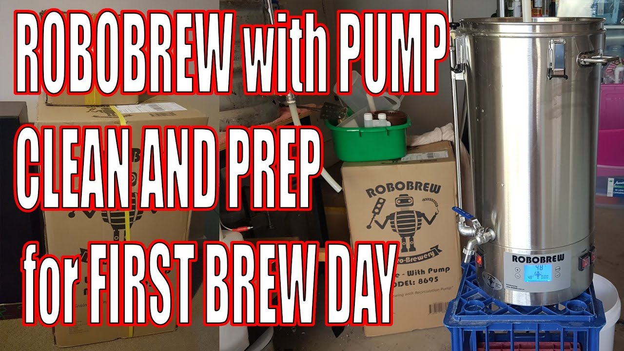 ROBOBREW PUMP - Clean and Preparation for first brew day! - Brewzilla