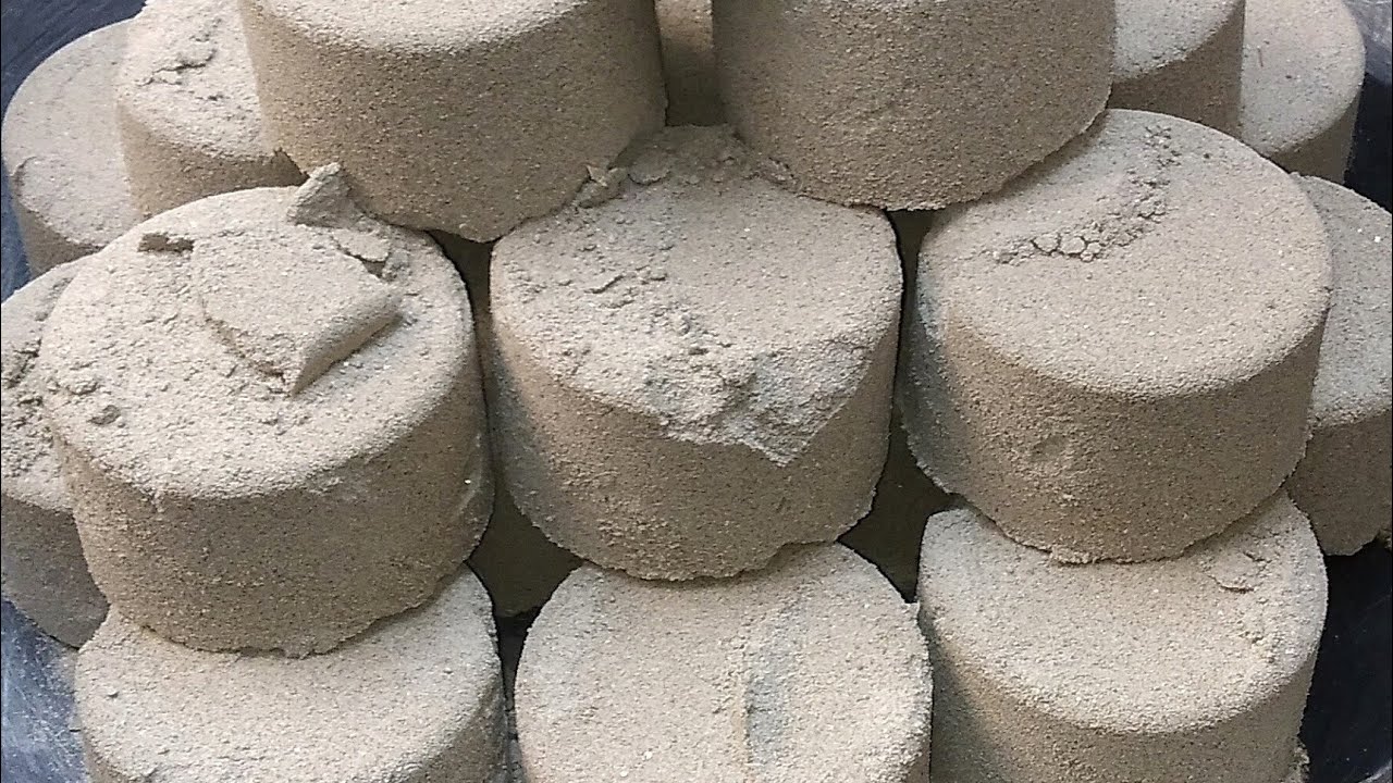 ASMR supersoft dusty Sand Cement blocks satisfying water Crumble