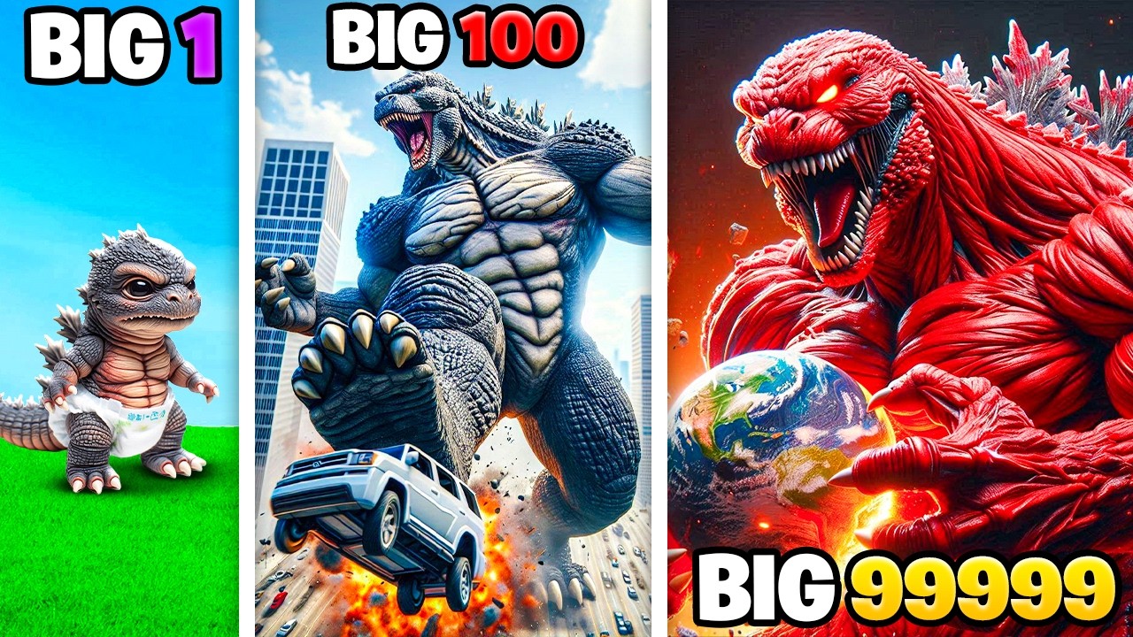 Smallest To BIGGEST GODZILLA In GTA 5!