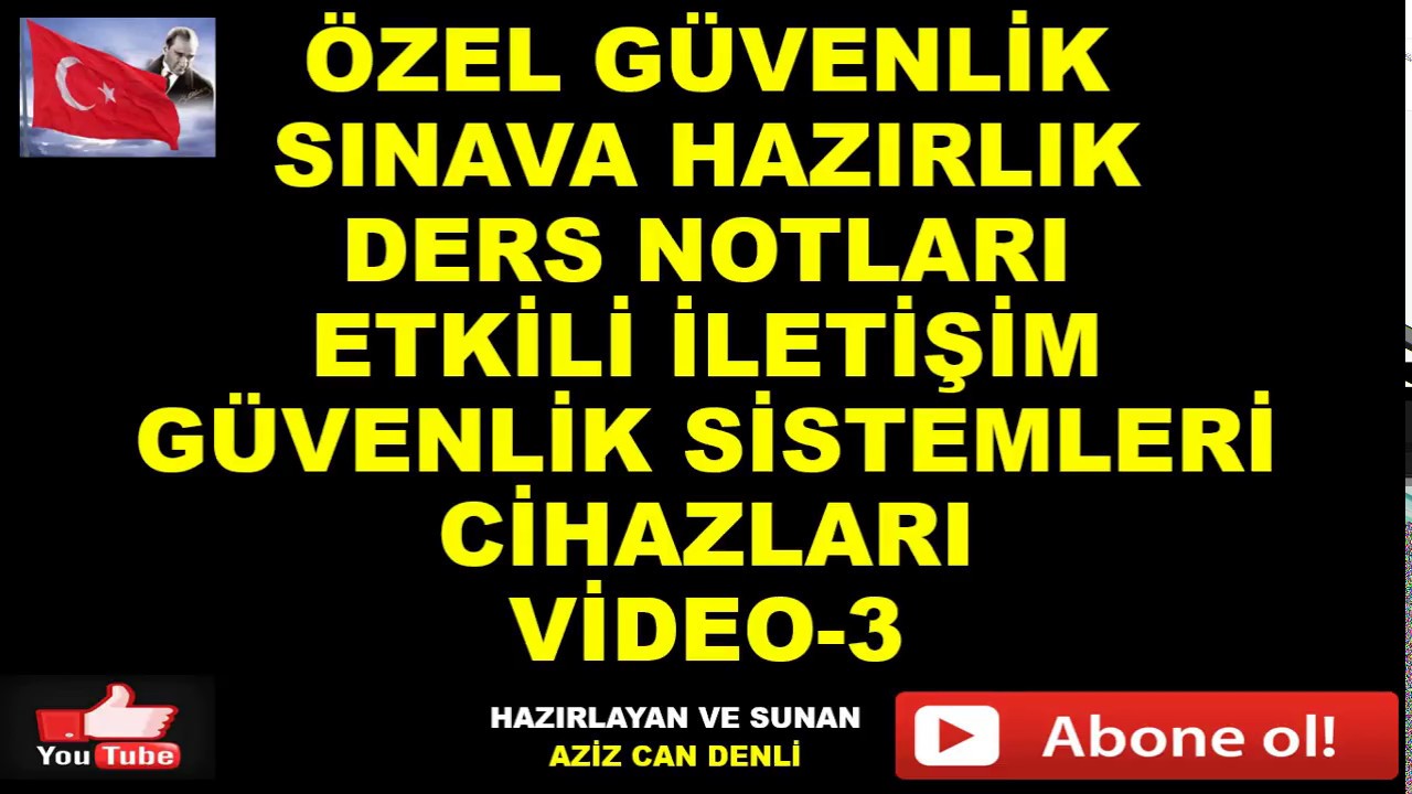 ÖZEL GÜVENLİK SINAVLARINA  HAZIRLIK PART 3