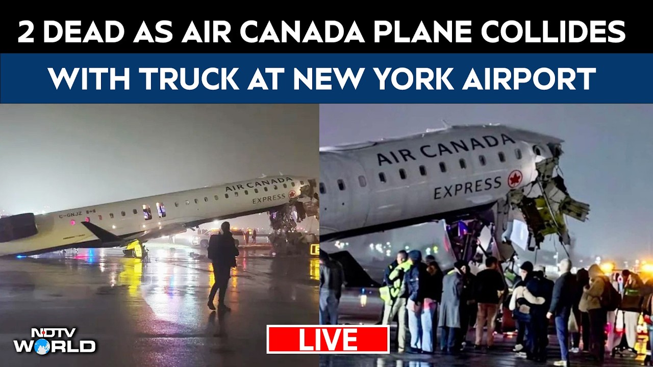Air Canada Plane Crash LIVE | 2 Dead In Collision At New York's LaGuardia Airport
