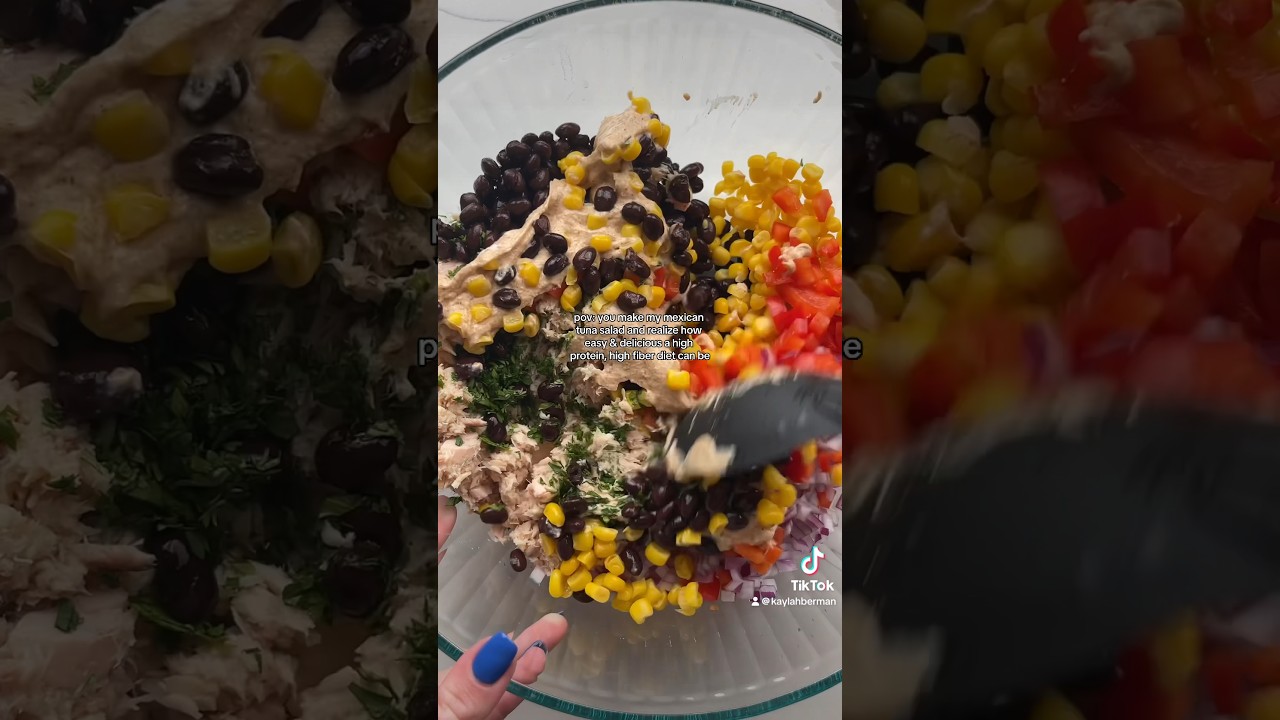 Мексиканский салат с тунцом с высоким содержанием белка!! ✨✨ #высокобелковый #высокобелковыйрецеп...