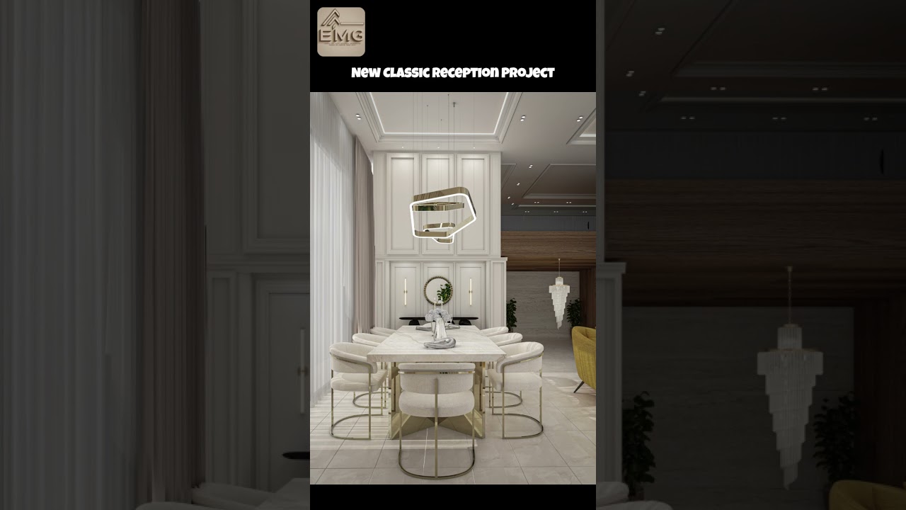 A new classic reception design created for a luxury villa by EMG Group.